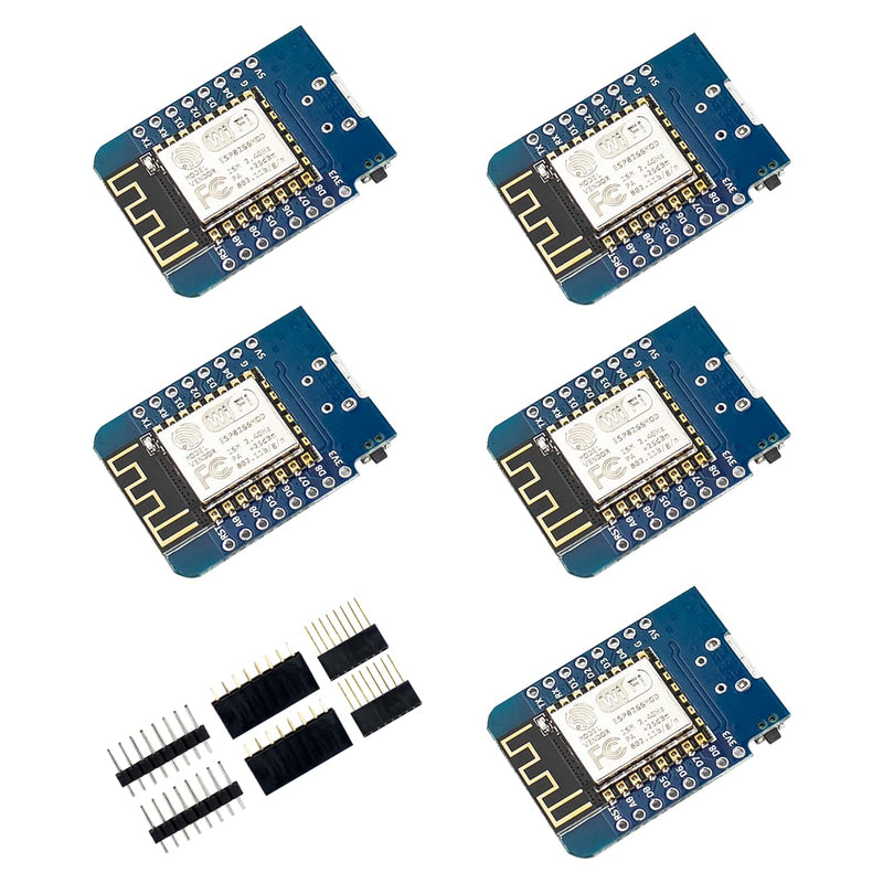 5Pcs ESP8266 ESP-12F NodeMcu Lua WiFi Module D1 Mini Internet of Things Development Board Compatible with Arduino/WeMos