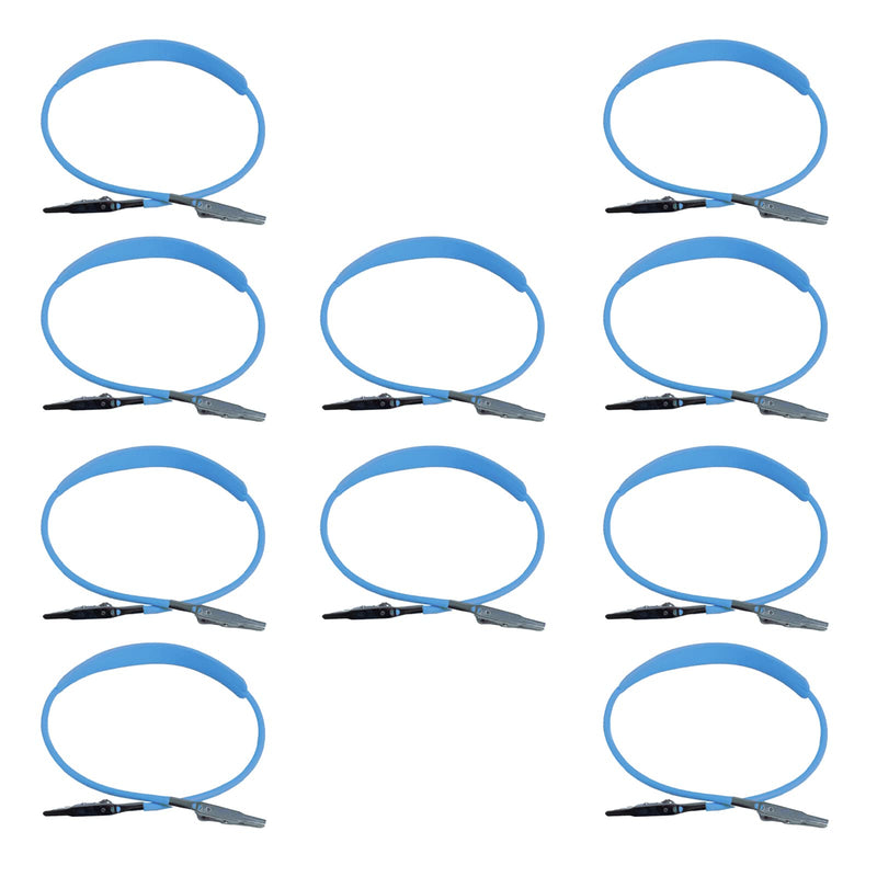 Dental Bib Clips Autoclavable 10 Pcs, JMU Silicone Bib Holders Clips Individually Wrapped Napkin Clips, Blue