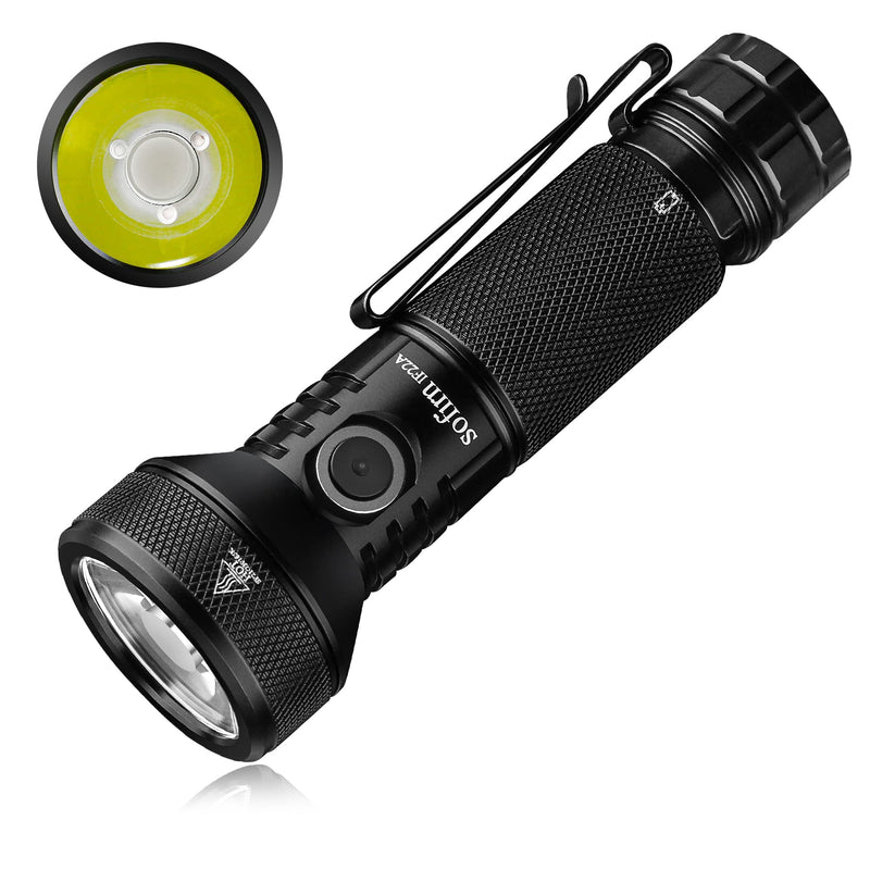 Led Rechargeable Flashlight, Sofirn IF22A Spotlight 2100 High Lumen 690 Meters Max Powerful Thrower Flashlight with SFT40 LED, TIR Lens, Power Bank for Hiking, Camping, Emergencies, Search and Rescue IF22A-Kit