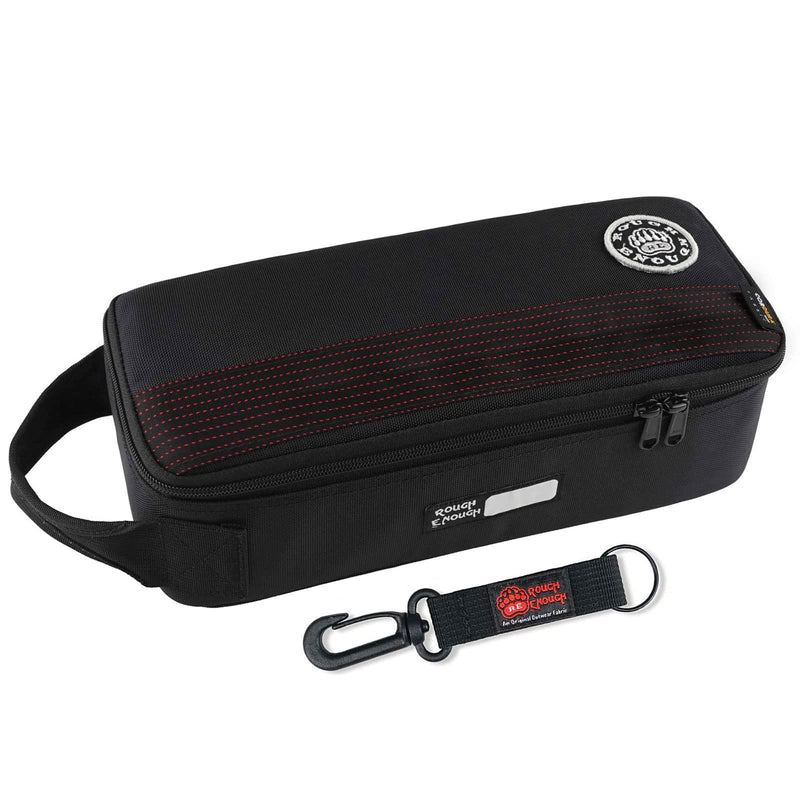 Rough Enough Small Tool Bag Portable Tool Box EDC Pouch Organizer with Handle, 12 Inch, Black, Cordura, Padded Water Resistant Base