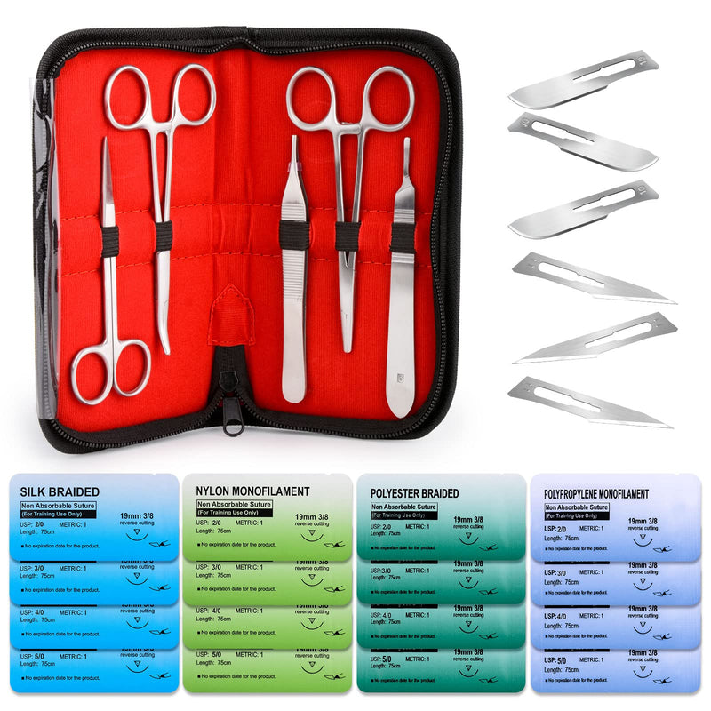 Medarchitect Suture Practice Kit for Medical Student Suture Training, Suture Tools, Suture Thread & Needle