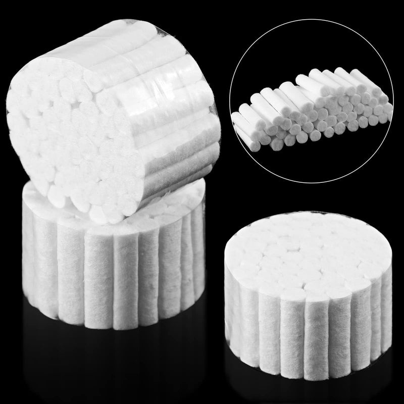 200 Counts Dental Gauze Rolls, Cottons Pads for Dentists Flexible Dental Cotton Rolls Good Absorbent Cotton Nose Plugs Dental Cotton Swabs for Kids, Adults Nosebleed, Mouth Gauze Accessories, 1.5 Inch