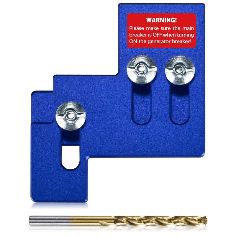 LATING Anodized Generator Interlock Kit for Main Square D QO or Homeline 100 or 125 Amp Electrical Panels with 3/4 to 7/8 Inches Spacing, Blue