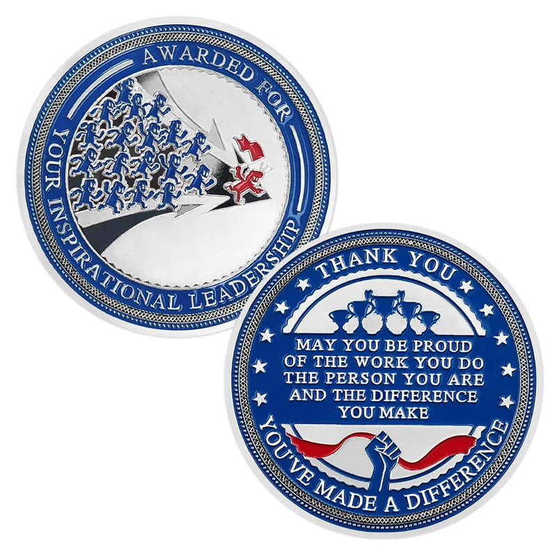 5Pcs Leadership Coins Set Appreciation Award Gift for Employee-Inspirational Coin Bulk Gifts for Coworker Staff Student