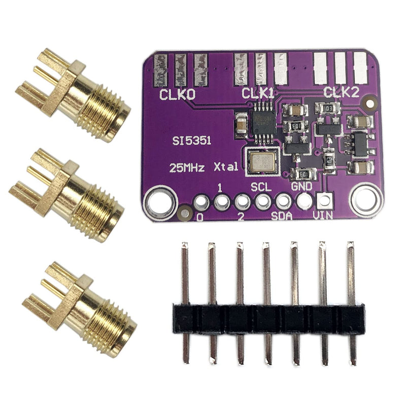 FainWan Si5351A I2C 25MHZ I2C High Frequency Signal Generator Breakout Board Square Wave Frequency Generator Signal Generator 8KHz to 160MHz 3-5VDC Compatible with Ard-uino