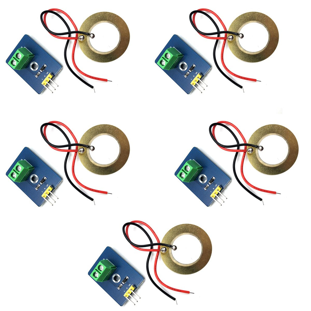 FainWan 5pcs Piezoelectric Sensor Analog Ceramic Vibration Sensor Module Piezoelectricity Compatible with Ard-uino DIY KIT