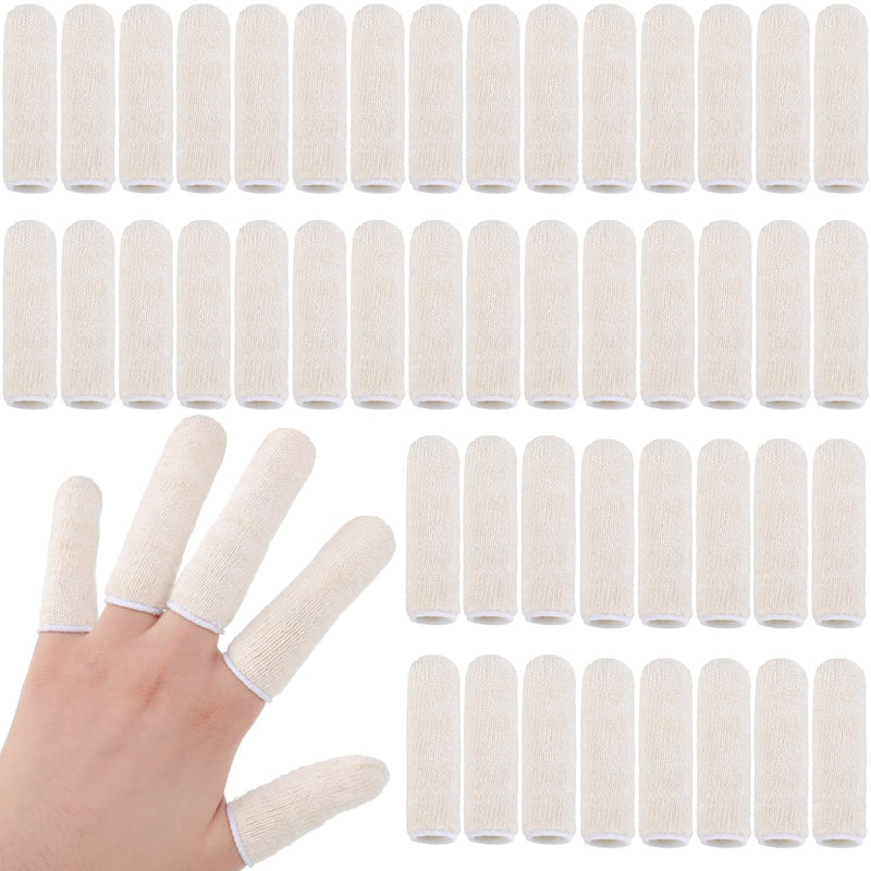 50 Pieces Cotton Finger Cots, Finger Toe Sleeves, Thumb Protector, Fingertips Protective, Cushion, Moisture Wicking (7.6 cm/ 3 Inch) (7.6 cm/ 3 Inch) 7.6 cm/ 3 Inch