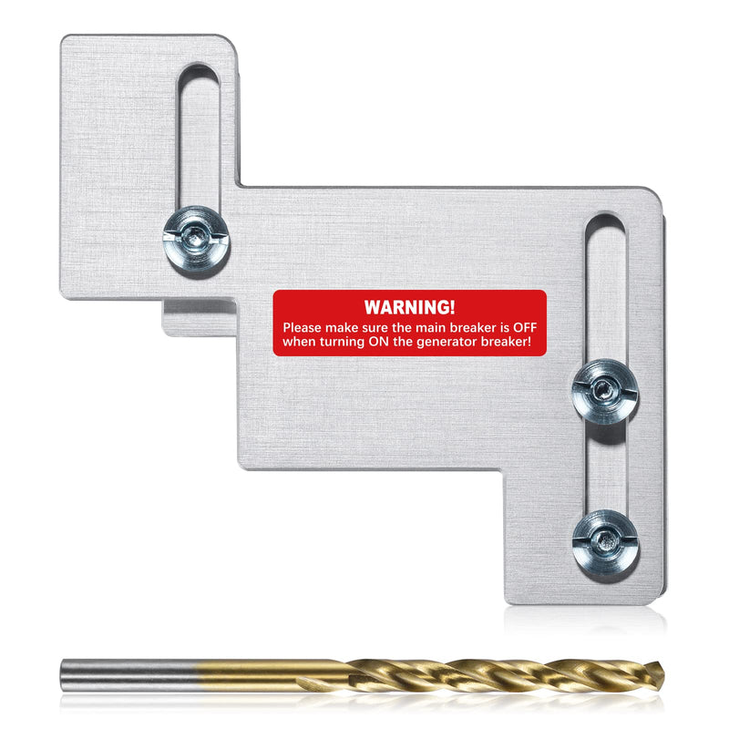 LATING Generator Interlock Kit for Eaton Cutler Hammer Challenger BR Series 150 or 200 Amp Panels with 1 1/4 to 1 1/2 Inches Spacing - Anodized, Brushed Nickel