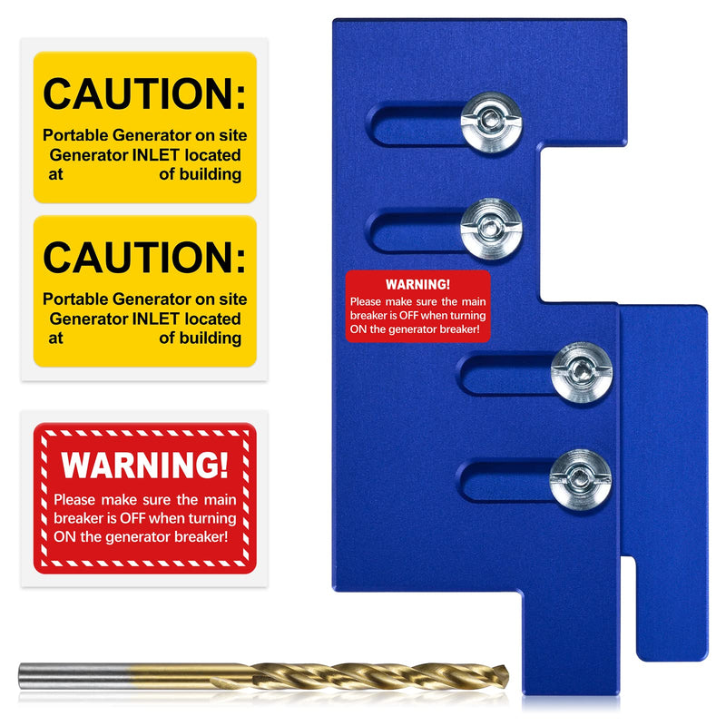 LATING Anodized Generator Interlock Kit for Eaton Cutler Hammer with a Single Vertical Throw Main Panels, 2 1/4 Inches Spacing, Blue