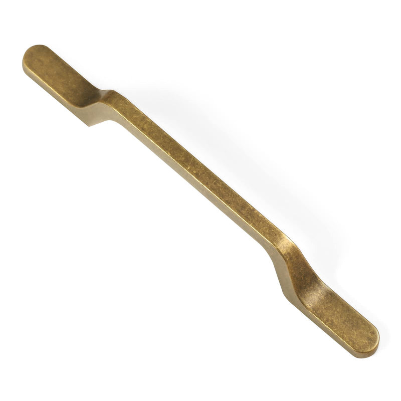 Goo-Ki 6 Pack 3.8" Hole Center Antique Brass Cabinet Handles - Retro Brass Drawer Handle for Dresser Cupboard , Vantage Bronze Bar Pulls Kitchen Hardware for Bathroom Closet Wardrobe , 1751-GT-96
