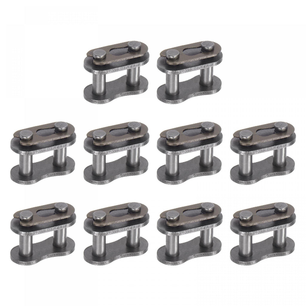 uxcell 10Pcs Chain Master Connector Link Roller, 1/2" Pitch Carbon Steel, Standard Connecting Split Links for 08B Chain