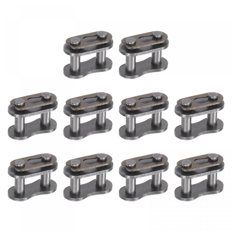 uxcell 10Pcs Chain Master Connector Link Roller, 1/2" Pitch Carbon Steel, Standard Connecting Split Links for 08B Chain