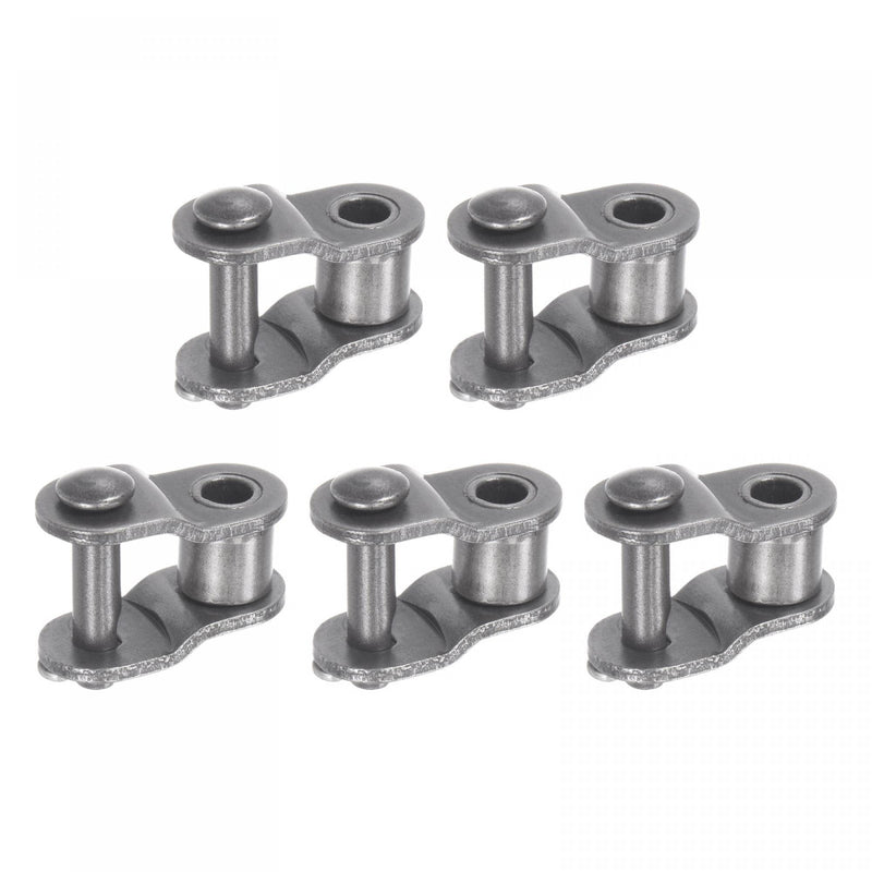 uxcell 5Pcs Chain Offset Half Link Roller, 3/8" Pitch Carbon Steel, Standard Chain End Connector Split Links for 06B Chain