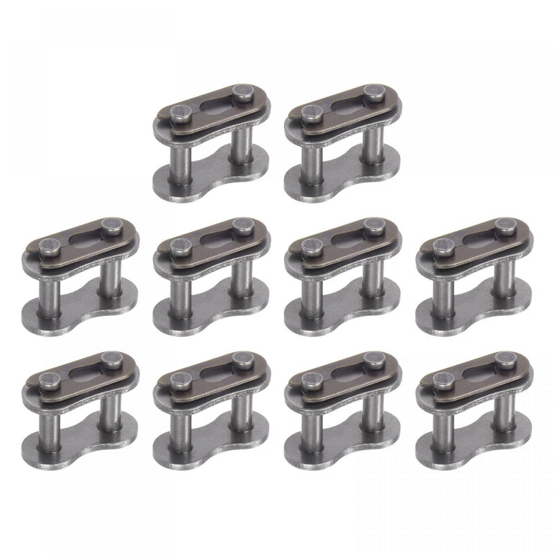 uxcell 10Pcs #40 Chain Master Connector Link Roller, 1/2" Pitch Carbon Steel, Standard Connecting Split Links for 08A Chain