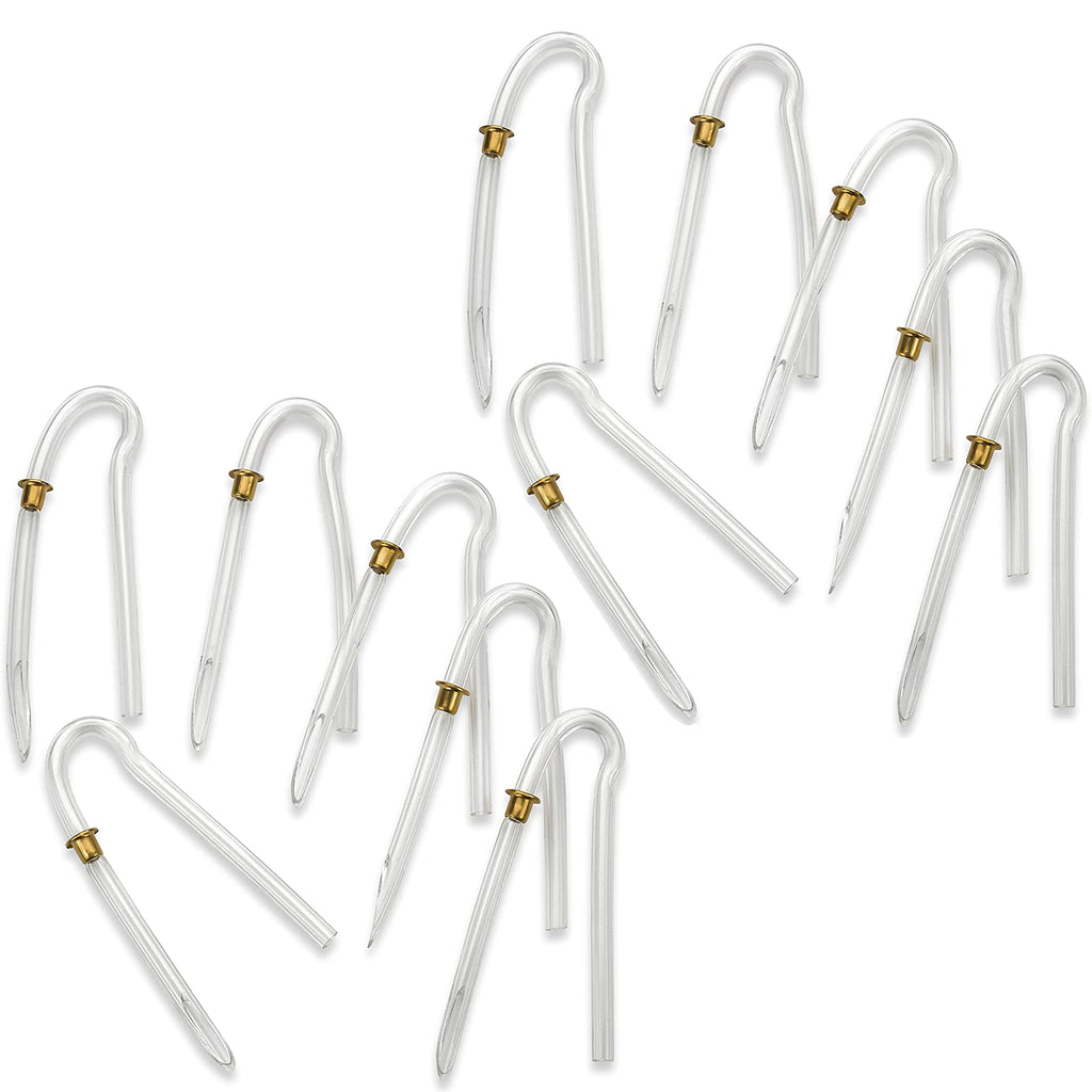 Hearing Aid Tubes - Size #13 Preformed BTE Earmold Tubing - (Pack of 12) 3.5 x 2mm with Gold Tube Lock Replacement Tube - Flexible Medium Wall Tubes Compatible with Most Hearing Aid Brands