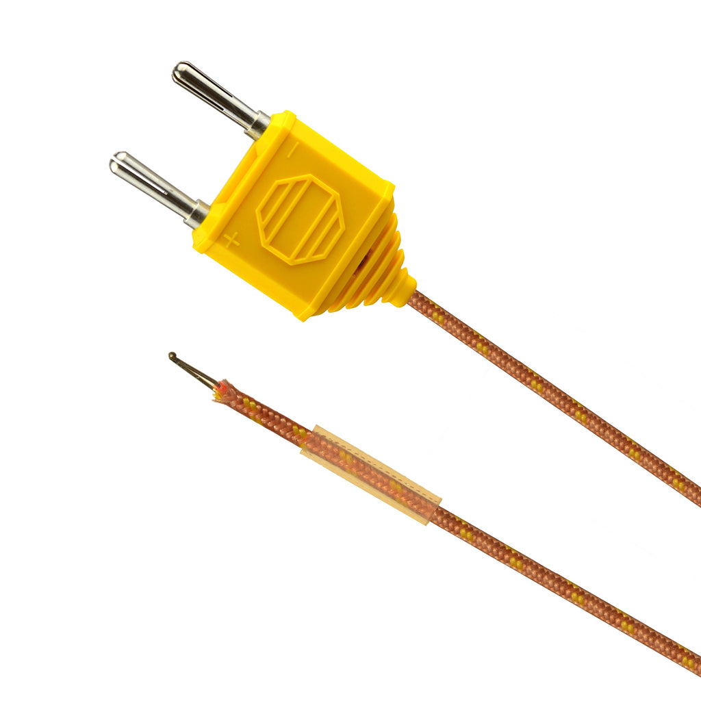 ZIBOO TP7 K-Type 4ft (1M) Standard Probe Thermocouples Fiberglass Coated Temperature Sensor Temperature Sensors Measure-40˚ to 950˚F(-40˚ to 510˚C) Use a multimeter Use a multimeter TP7