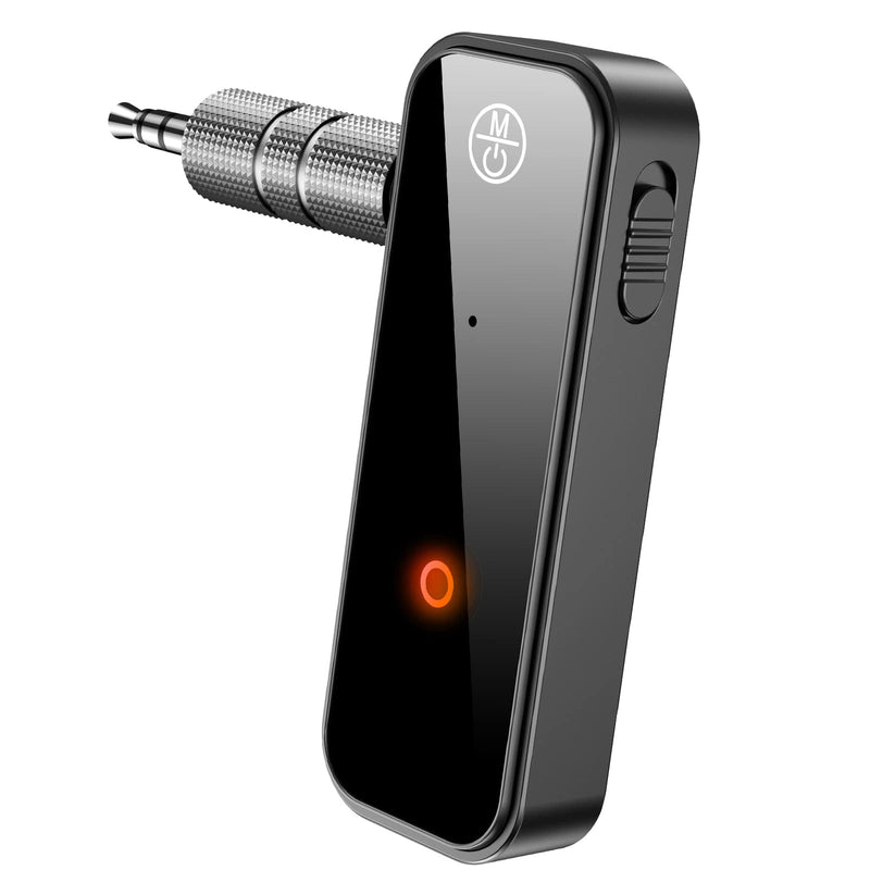 Bluetooth Aux Adapter for Car, Bluetooth 5.0 Adapter 3.5mm Jack Aux Dongle, 2-in-1 Wireless Transmitter Receiver for TV Audio/Wired Headphones/Speakers