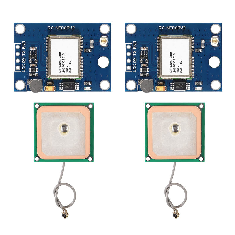 2Pcs GY-NEO6MV2 NEO-6M GPS Module with Flight Control for EEPROM MWC APM2.5 Large Antenna NEO6MV2