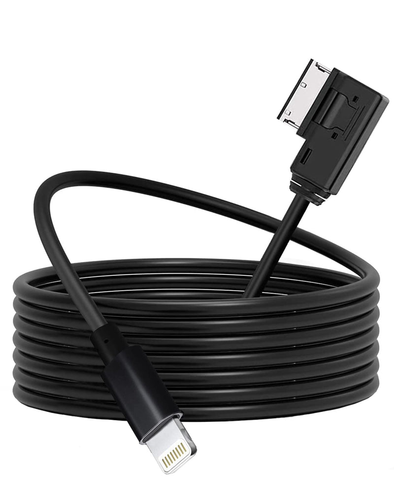 AMI MMI Aux Cable for Apple iPhone 14 13 12 11 XS XR X 8 7 6 Compatible with Audi A3/A4/A5/A6/A7/A8/S4/S6/S8/Q5/Q7/R8/TT, Car Aux Interface Dongle Compatible for VW CC Magotan Black