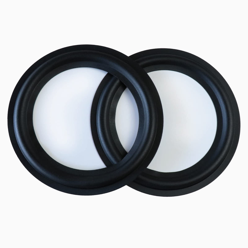 SPATHIPHYLLUM 2pcs Black Color 5” Rubber Speaker Edge Surround Rings Replacement Parts for Speaker Repair or DIY (5")
