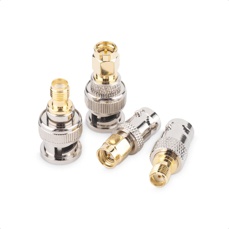 Cable Matters 4-Pack SMA to BNC Adapter Kit, BNC to SMA Adapter Kit, SMA to BNC Gender Changer and Connector Adapter Kit
