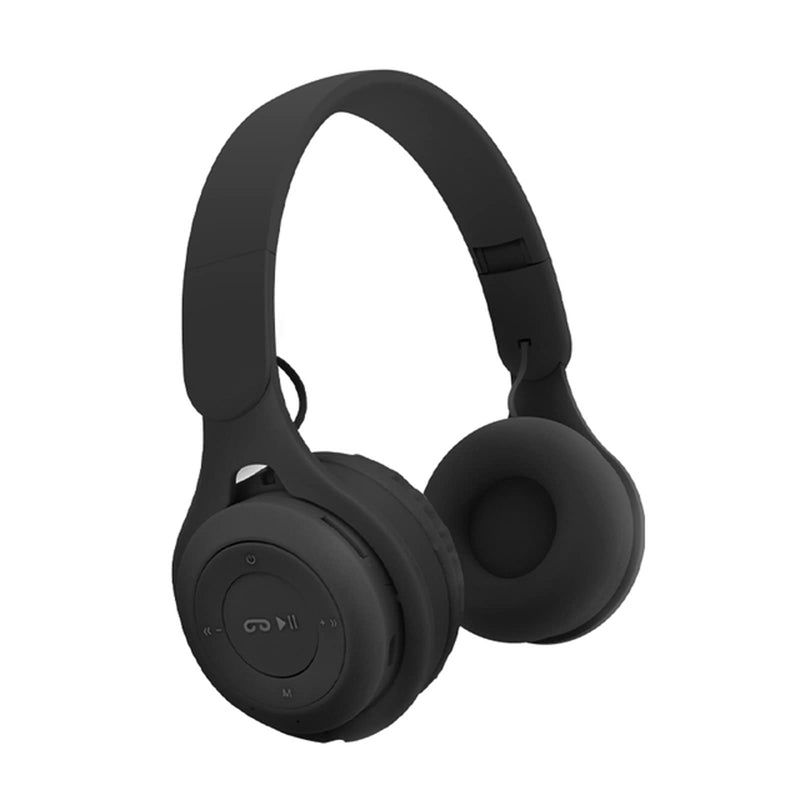 Kids Bluetooth Headphones, Over-Ear Wireless Bluetooth 5.0 Headset, Comfortable Protein Earpads and Folding Storage,HiFi Music Player with Microphone Bluetooth Wireless Headset (Black) Black