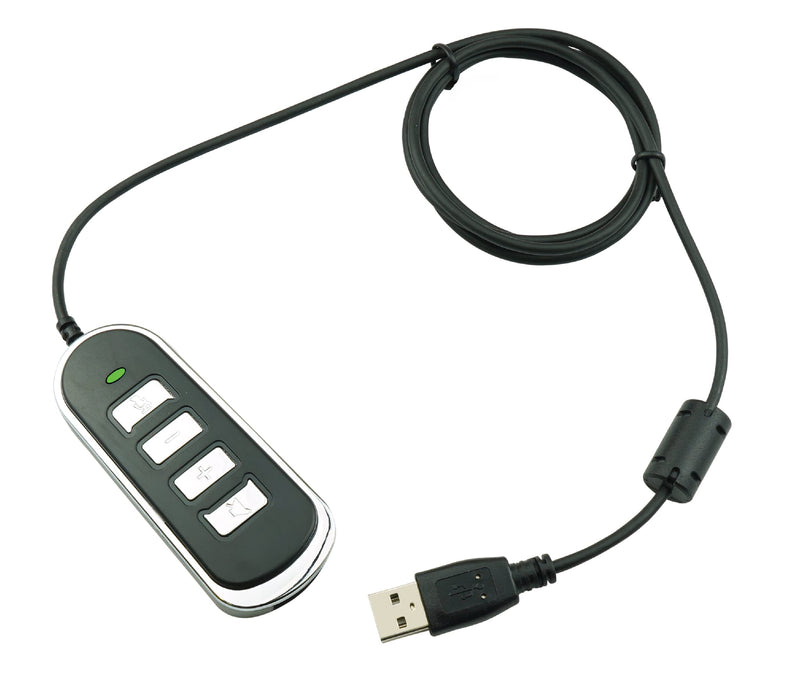 Adapter RJ9 Headset Desk Phone Connect To Coputer PC Laptop Mac Tablet Window Sofphones Devices Compatible With Plantronic Jabra Sennheiser Wireless DECT Headset With Inline Volume/Mute Control Button