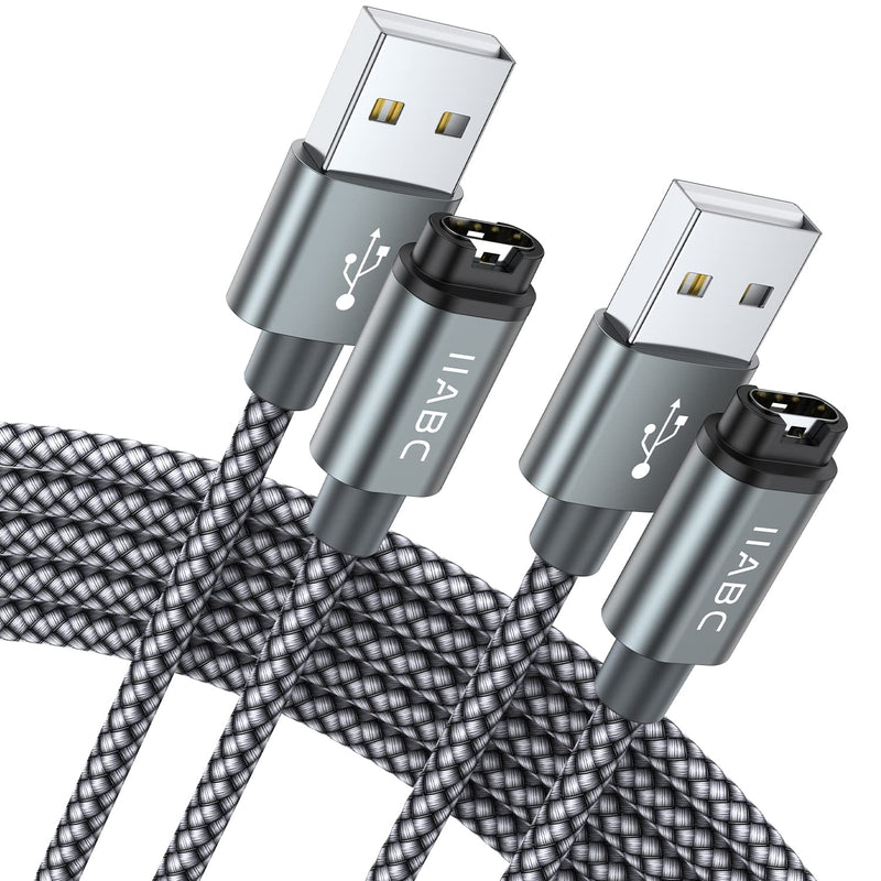 IIABC Charger Cable Compatible with Garmin Watch, 2-Pack 3.3FT USB Charger Cable Data Transfer for Garmin Fenix 5 5S 5X Plus 6 6S 6X Pro 7 7S 7X, Forerunner 45 45S 245 Music 935 945 Charging Cord