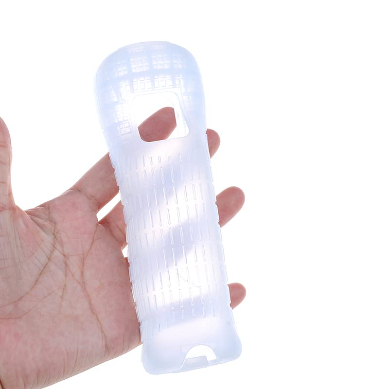 1 x Silicone Soft Cover for Wii Game Controller Soft Silicone Cover Case Protective Sleeve for Wii Remote Controller Protection (White) white