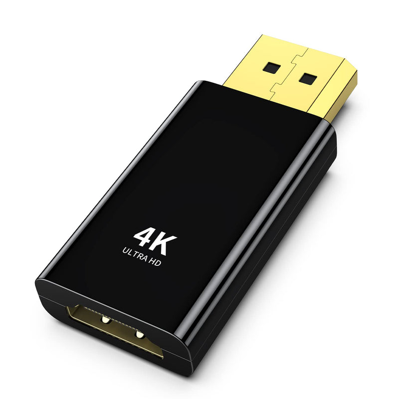 4K DisplayPort to HDMI Adapter , [High-Speed, 2K 60Hz, 1080p 120Hz] Uni-Directional Display Port DP to HDMI Passive Adapter Compatible for HP, HDTV, Dell, GPU, AMD, NVIDIA,Projector, PC,Desktop More. 1-Pack 4K