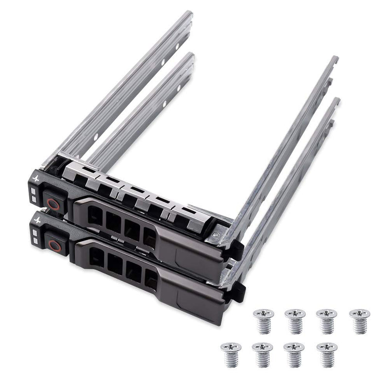 2.5" inch G176J 0G176J G281D KG7NR SAS SATA Hard Drive HDD Tray Caddy Compatible for Dell PowerEdge T440 T640 R330 R430 T430 R630 T630 R730 R830 R930 R320 R420 Server and More - Hot-Swap Tray (2-PACK) 2-PACK