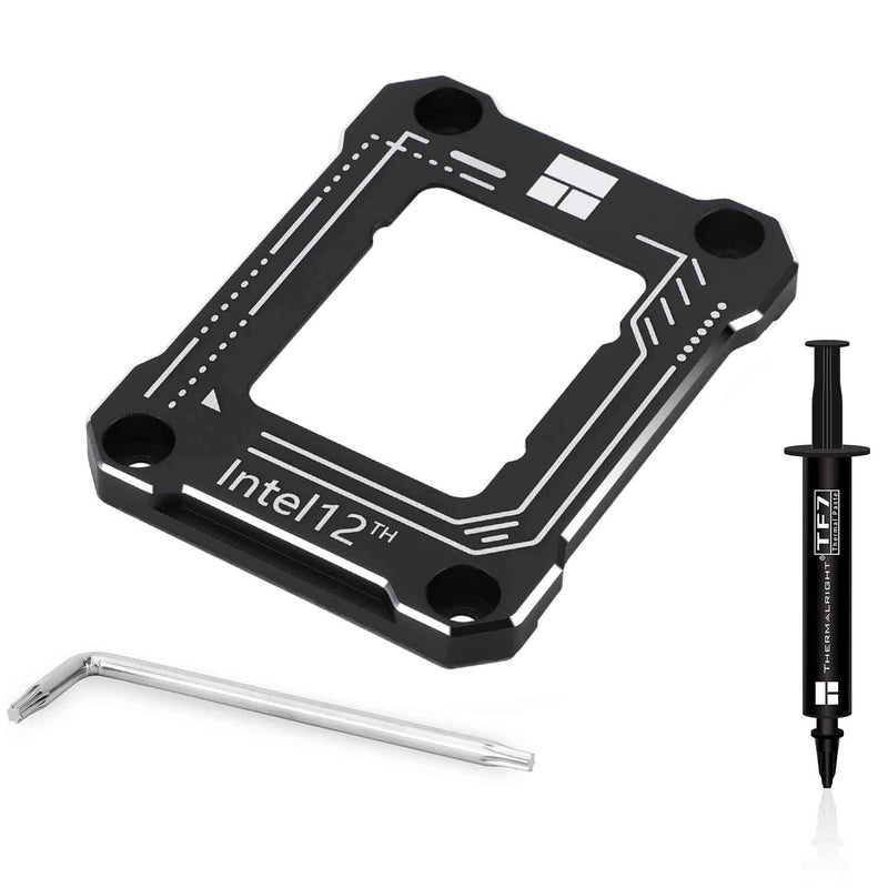Thermalright Intel 12th Generation LGA1700 Anti-Bending Buckle, Curved Pressure Plate,CPU Fixing Buckle,CPU Stress Bending Correction Fixer, Fully Fitted and Fixed Without Trace Installation (Black) BLACK