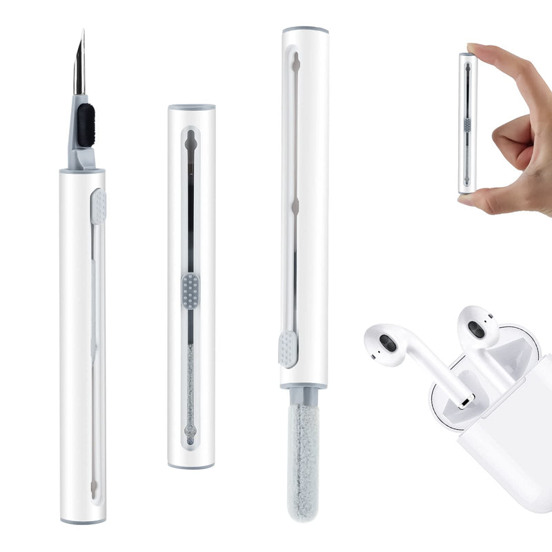 Nertpow Cleaner Kit for Airpods Earbuds Cleaning Pen Bluetooth Headphone Case Cleaning Tool Airpods Pro 1 2 3 iPhone Camera Etc Ear Wax Cleaner White