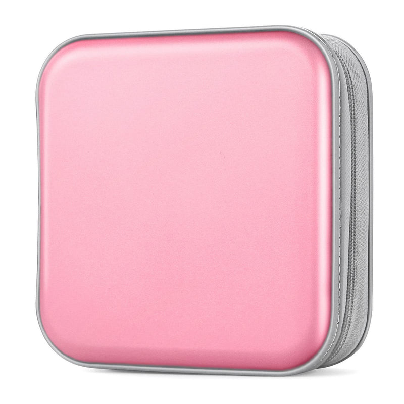 CD Case, Bivisen DVD Case Wallet Holder Binder 48 Capacity CD/DVD Cases Storage Holder Binder Organizer Wallet Book for Car Home Travel (Light Pink) Light Pink