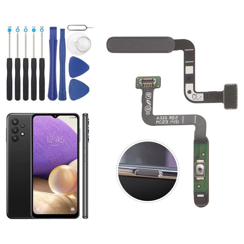 Fingerprint Sensor Flex Cable for Samsung Galaxy A32 5G SM-A326U SM-A326F Power On Off Button Flex Cable Replacement with Tools