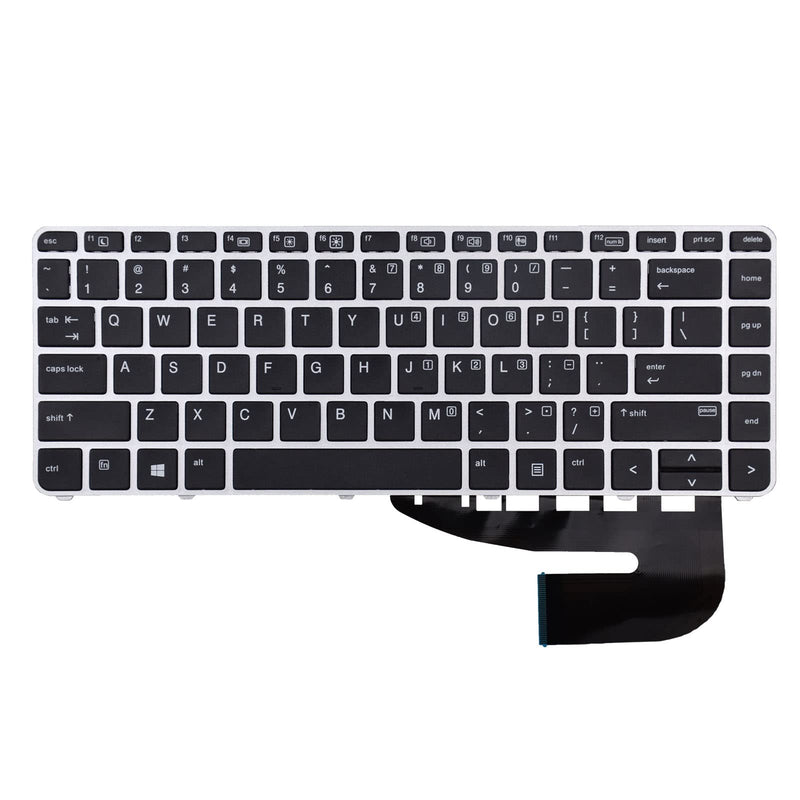 TLBTEK Keyboard Replacement Without Backlight Compatible with HP EliteBook 745 G3 745 G4 840 G3 840 G4 and ZBook 14u G4 Series Laptop 821177-001 836307-001 819876-001 836308-001