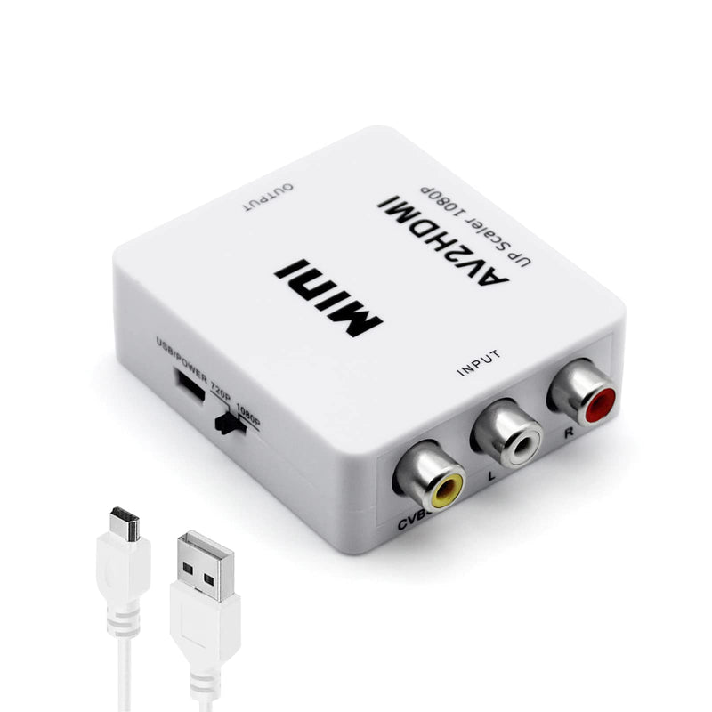 RCA to HDMI Converter,Sorthol AV to HDMI 1080P Composite CVBS AV to HDMI Video Audio Converter Adapter for PAL/NTSC for PC Laptop Xbox PS4 PS3 TV STB VHS VCR Camera DVD