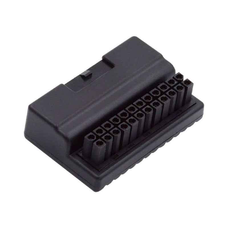 Cablecc Overmold 90 Degree ATX 24Pin Female to 24pin Male Power Adapter Mainboard Motherboard for Desktops PC Supply Overmold Type