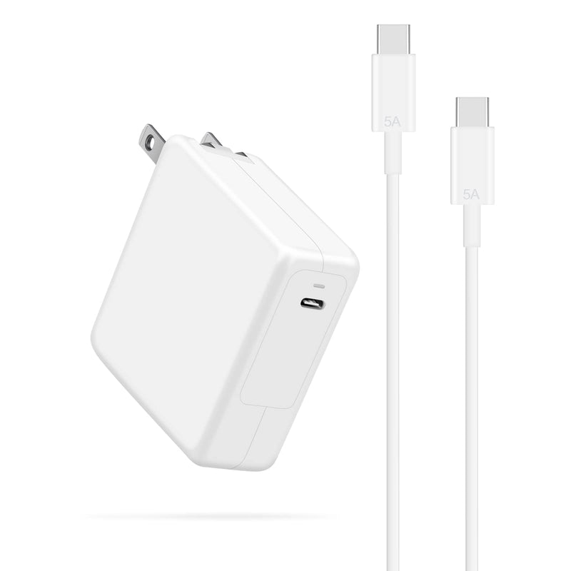 100W USB C Charger for MacBook Air 2022 (M2),MacBook Pro 16/15/14/13 inch 2021/2020/ 2019/2018,New MacBook Air,iPad Pro,6.6FT 5A USB C to C Charging Cable，USB C Type C Laptop Power Adapter Supply
