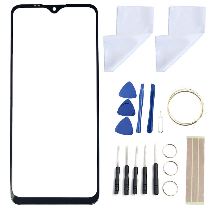 FainWan Front Screen Glass Outer Panel Lens Replacement +OCA Repair Tools Kit Compatible with T-C-L 30SE 6165H, 6156H1, 6165A, 6165A1 6.5 inch Black Adhesive