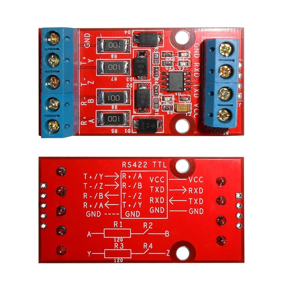 RS422 to TTL Converter, 3.3V Level Converter Module Mutual Conversion with Indicator Light