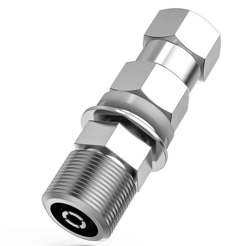 Heavy Duty CB Antenna Stud Mount Adapter Copper Nickel Plated with SO-239 Connector for Mounting 3/8 x 24 Threads CB HAM Radio Antennas Silver