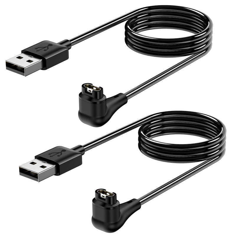 2 Pack Charging Cable Charger for Garmin Watch Fenix 7 7S 7X 6 6S 6X 5 5S, Forerunner 245 945, Instinct 2 2S, Vivoactive 4 4S 3, Vivosmart 5, 3.3FT/1m Upgraded Lay-Flat Charging Cord for Garmin Watch