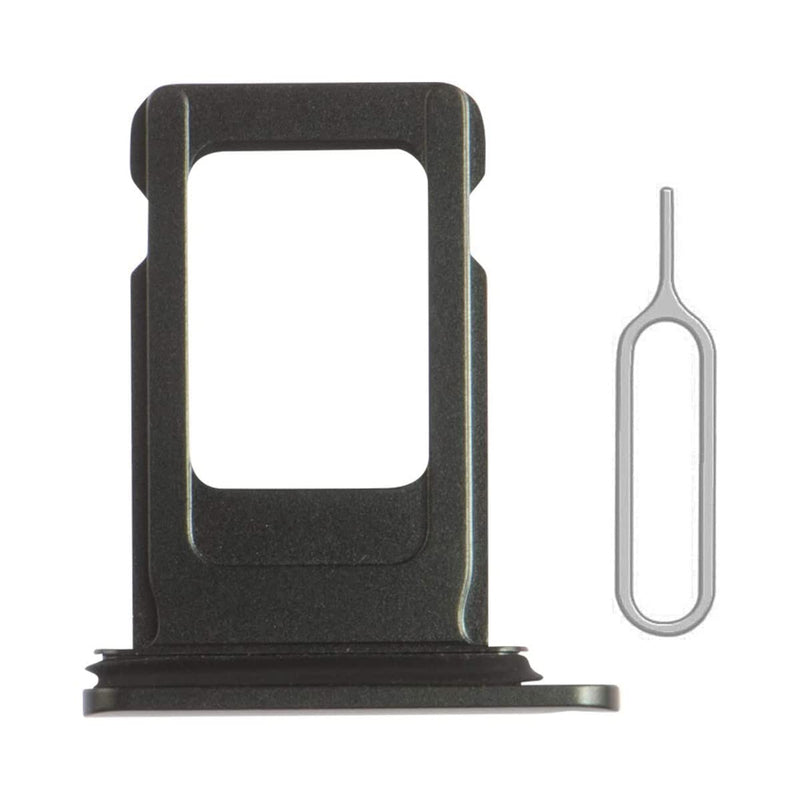 Perzework SIM Card Tray Holder Slot Replacement for iPhone XR (Black) with Waterproof Rubber Ring and Eject Pin (Single Sim Version) Black