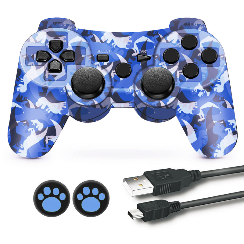 Wireless Controller, Game Controller Compatible for Play3, Remote Controller with Upgraded Joy Sticks, Six-Axis, Motion Control, Double Shock