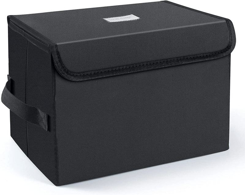 Vinyl Record Storage Box for 7-inch Records,Pack of 1 - 11x 7.4x 7.4 Inch LP record storage - Crate Holds up to 60 records- Black 7 inch