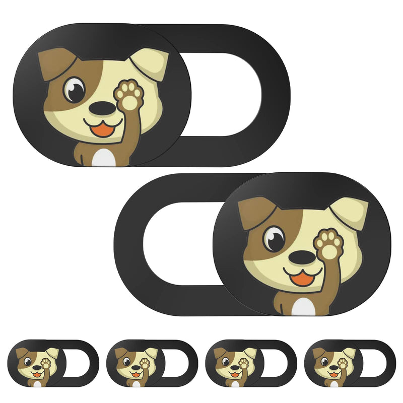 Laptop Camera Cover Slide Cute-6PCS,Webcam Cover Slide for Laptop,Tablet, Cell Phone,Computer,PC,MacBook,iMac,iPad and More Device,Cute Pattern Web Cam Privacy Cover to Protect Your Privacy (Dog) Dog