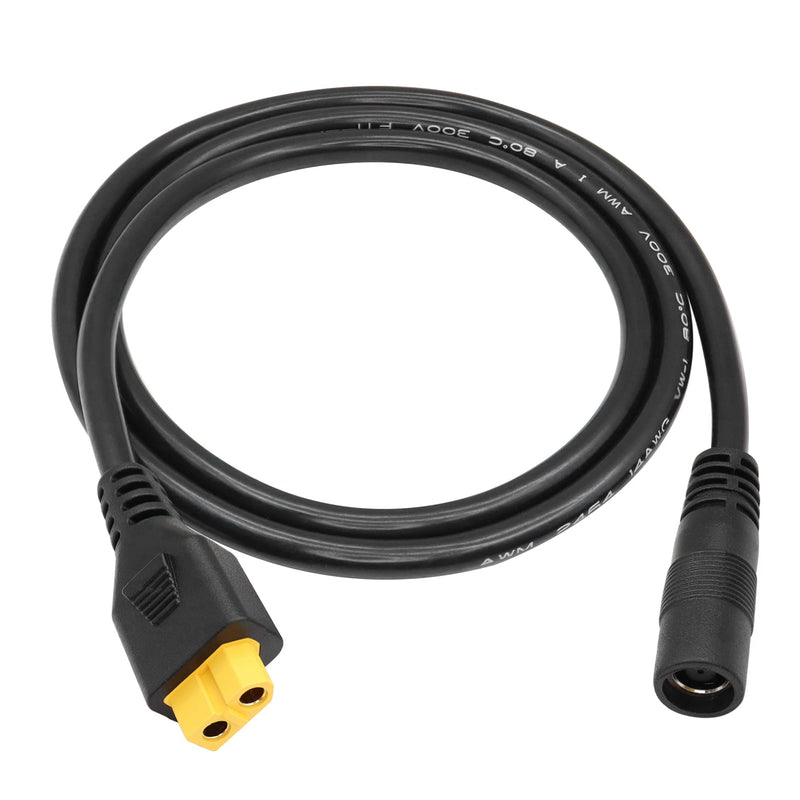 RIIEYOCA XT60 to DC 8mm Connector Adapter,XT60 Female to DC 7.9mm x 0.9mm Female 14AWG Power Cable,for Portable Power Station Solar Generator Solar Panel(1M/3Ft) DC 7909 Female to XT60 Female