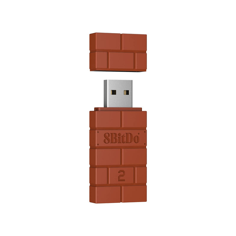 8Bitdo Wireless USB Adapter 2 for Switch, Windows, Mac & Raspberry Pi Compatible with Xbox Series X & S Controller, Xbox One Bluetooth Controller, Switch Pro and PS5 Controller (Brown) USB Adapter 2 Brown