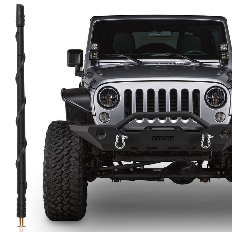 VOFONO Antenna for 2007-2023 Jeep Wrangler JK JL Unlimited Gladiator JT Rubicon Sahara, Jeep Wrangler Accessories, 13 Inch Jeep Wrangler Antenna for AM FM Radio Reception Jeep Wrangler Gladiator 13 Inch (New Release-Bevel Head)